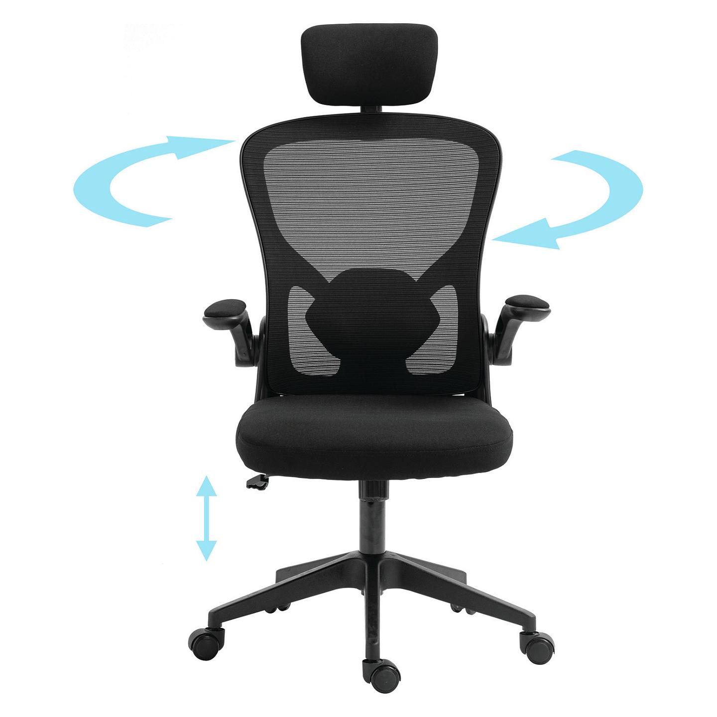 Karrige Gaming Sandberg ErgoFusion Gaming Chair Basic / Mbështetëse ergonomike / Mbështetëse koke e rregullueshme / Mbështetëse krahu të palosshme / 100 kg – Zezë - 6