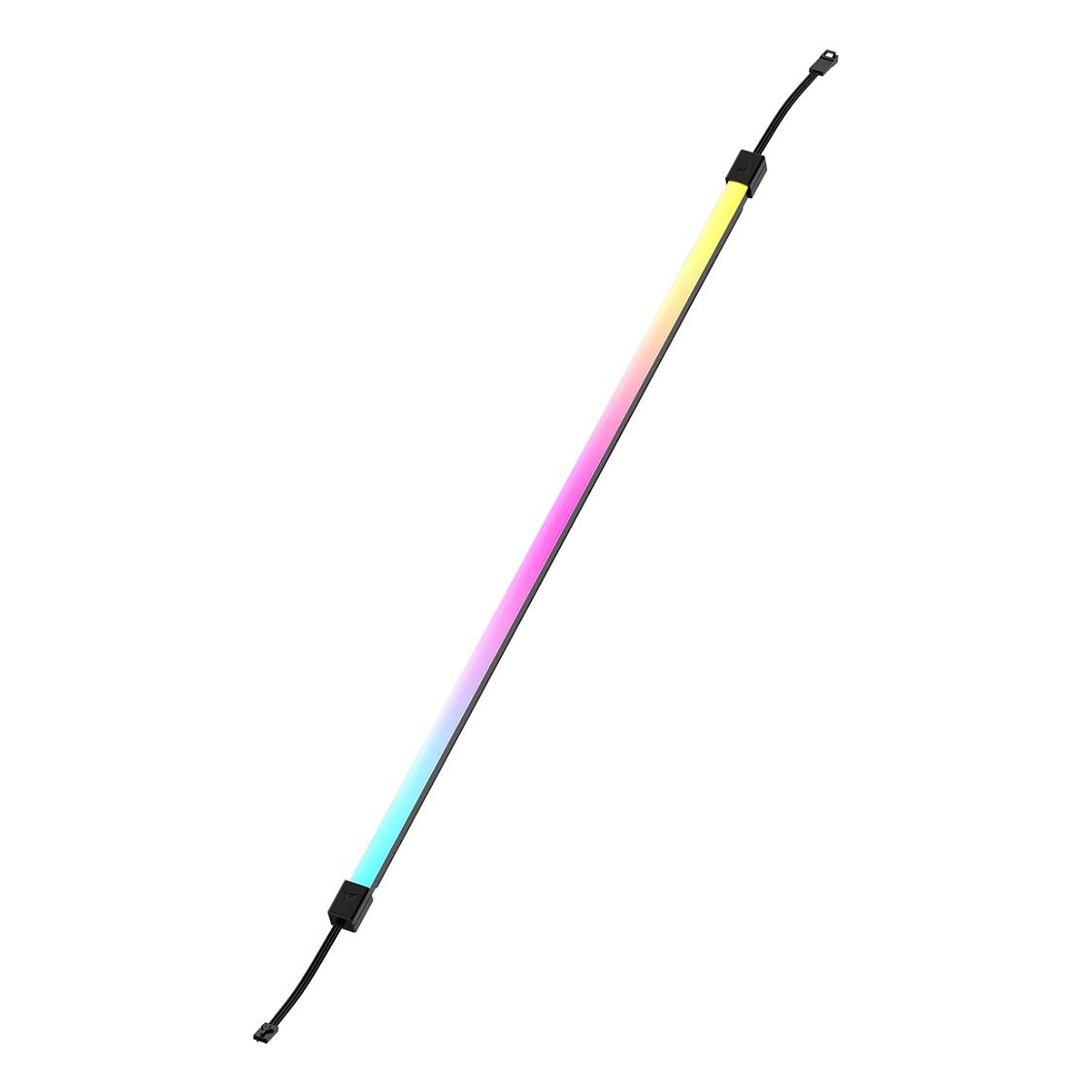 Shirit Ndriçimi për Kasë CORSAIR iCUE LINK LS350 Aurora, 2 Copë, 350mm, 40 LED RGB për Shirit, Magnetik - Zezë - 3