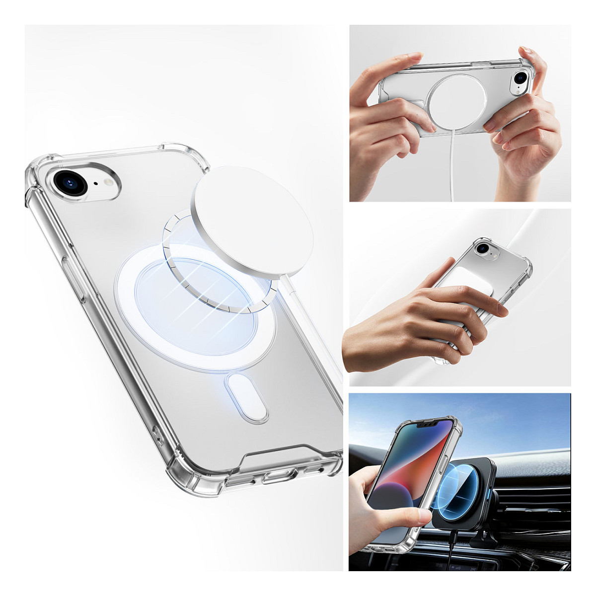 Aksesorë për telefon 4smarts Hybrid Ibiza / Case / MagSafe / iPhone 17e / iPhone 16e - Transparente - 2