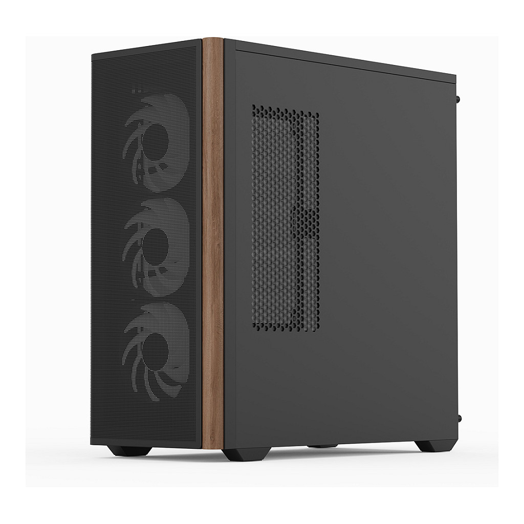 Kasë PC Aerocool D501A / Midi Tower / ATX / 120/140mm Front Fan / 120mm Side & Rear Fan / 2.5"/3.5" HDD / PSU Bottom - Zezë/Kafe - 4