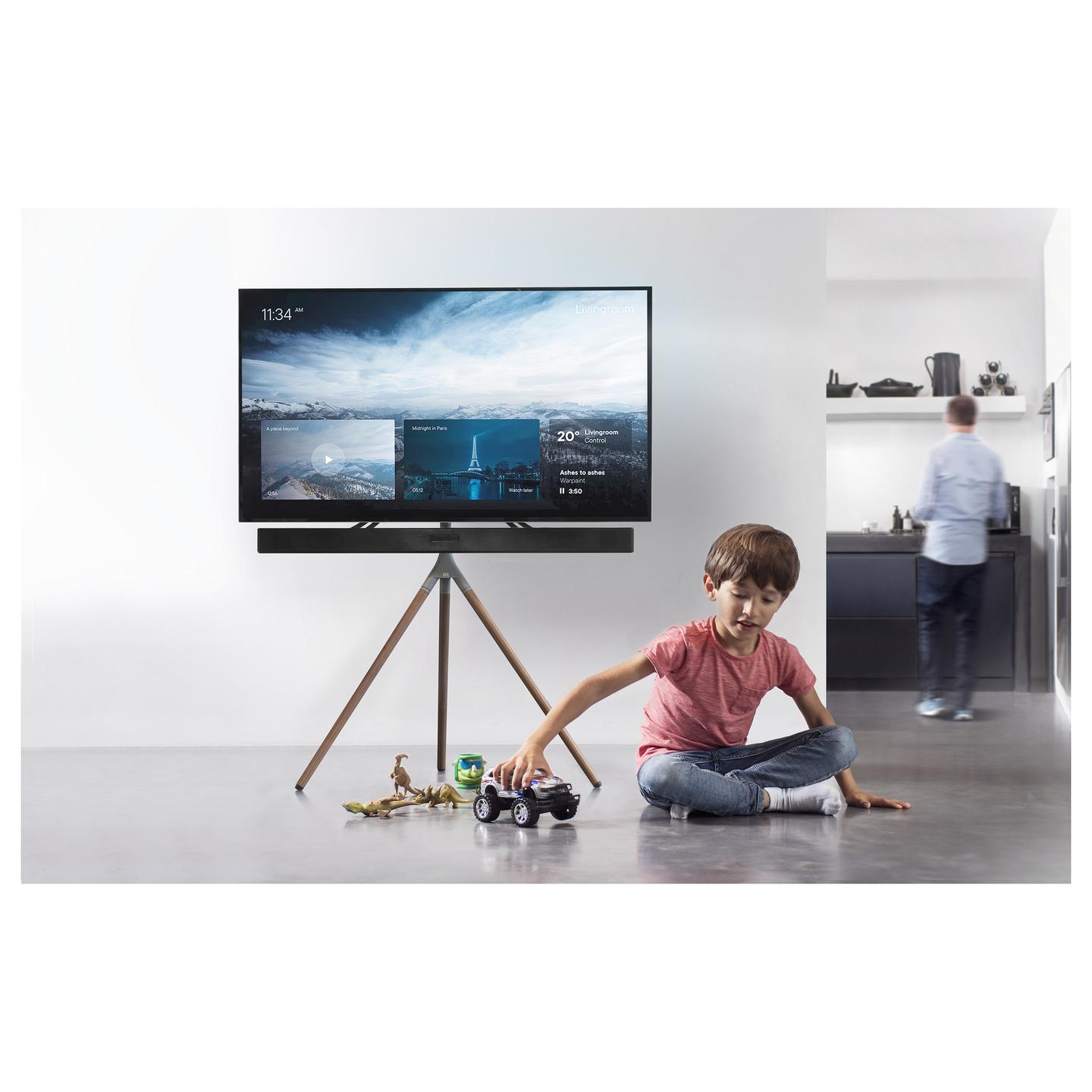 Mbajtëse për TV One For All Tripod WM7471 / 32"-65" / 30kg / VESA 200x100-400x400 / 360° / Dysheme - Argjend/Kafe - 2
