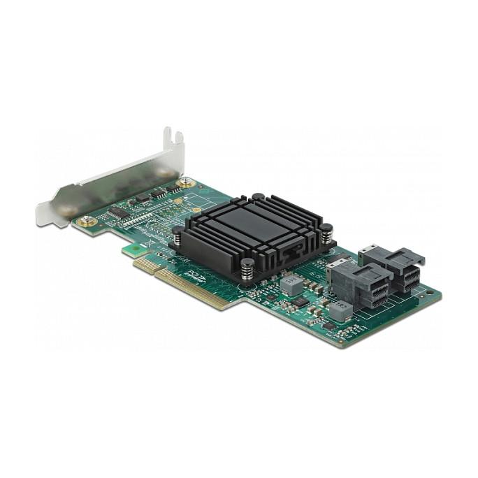 Kartë Zgjerimi Delock 90438, PCI Express 3.0 x8, 2x SFF-8643 NVMe, deri në 32Gbps, Broadcom PLX8724, Low Profile - 2