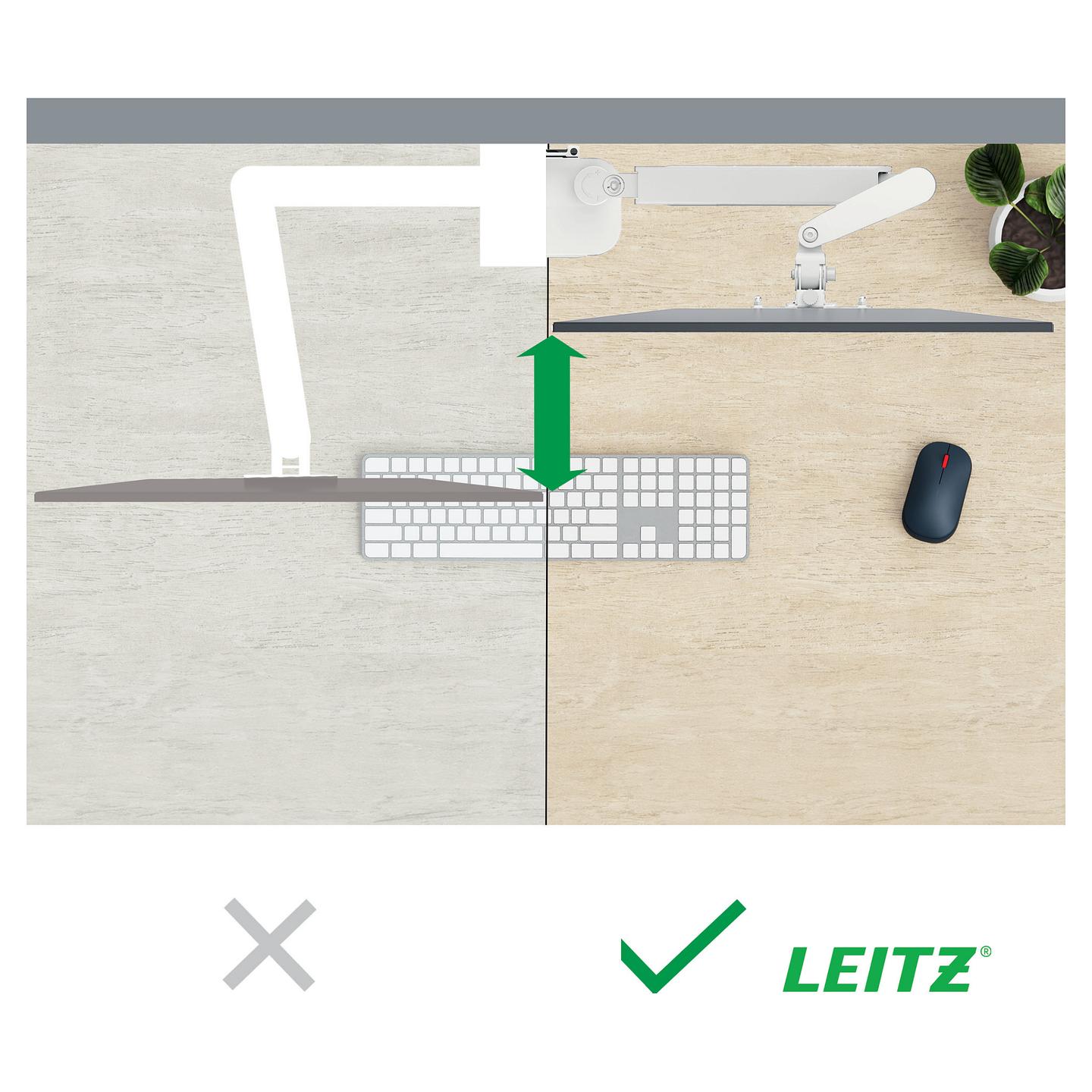 MbajtĂ«se pĂ«r Monitor LEITZ Ergo Dual & Laptop Arm, 2 MonitorĂ«, 17â32", Laptop 13â17", 9kg - Gri - 3