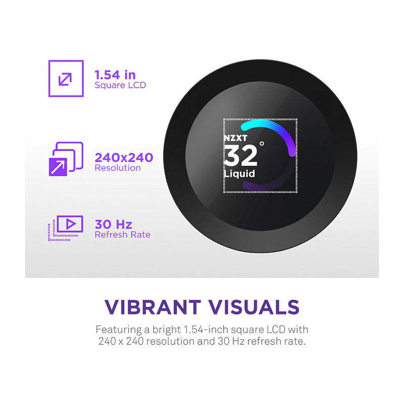Ftohës për Procesor NZXT Kraken Plus 360 / 360mm / AIO / RGB / LCD - Zezë - 4