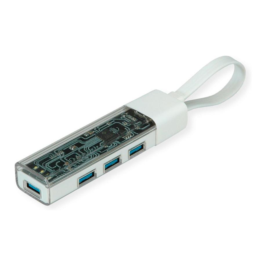 Kabllo USB ROLINE 14.02.5062 interface hub / 0.12 m – Bardhë - 5