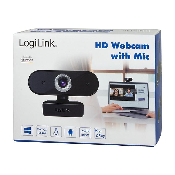 Webcam LogiLink UA0368 / HD 720p / 60° / Mikrofon i integruar / USB 2.0 - Zezë - 9