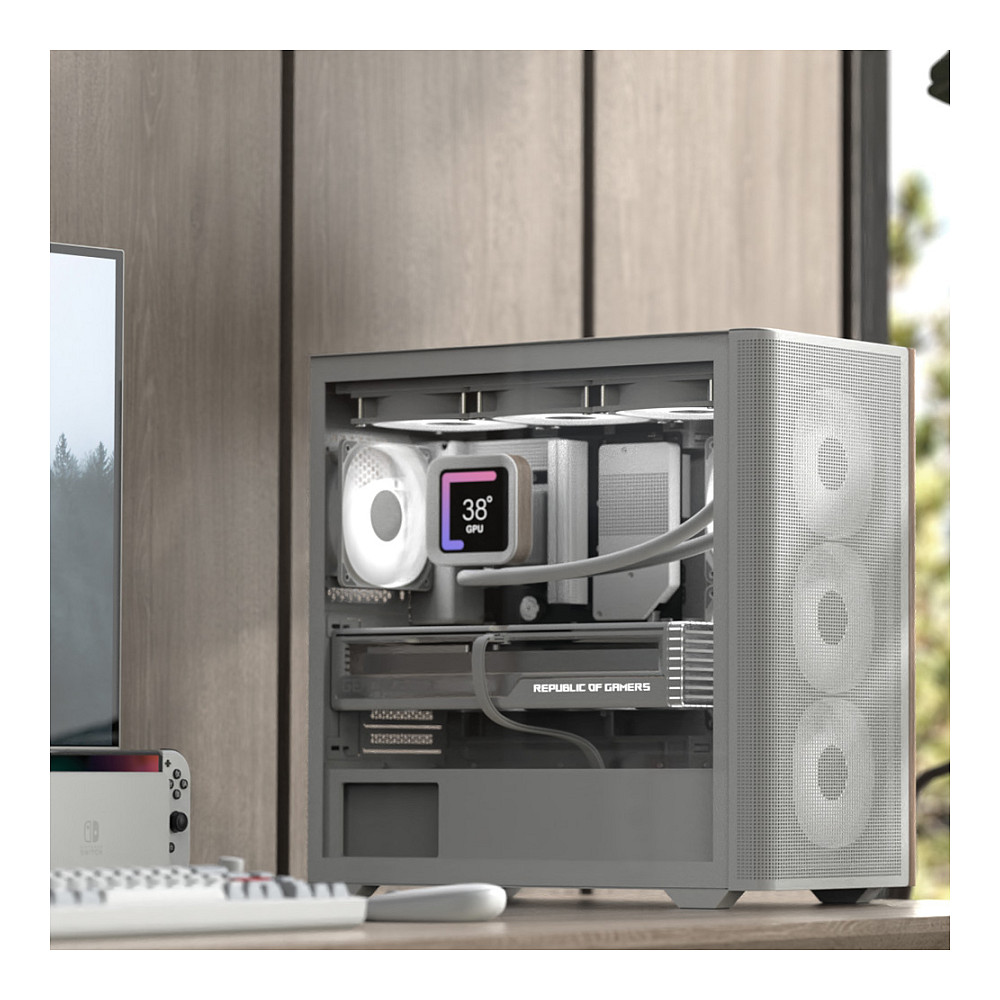 Kasë PC Aerocool D301A / Mini Tower / Micro ATX / 3x 120mm + 2x 140mm Fan Support / Mesh Front / Tempered Glass - Bardhë - 8
