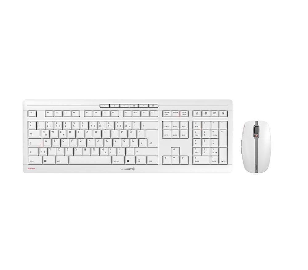 Combo (Tastierë & Maus) CHERRY STREAM DESKTOP RECHARGE / JD-8560DE-0 / Wireless 2.4GHz / QWERTZ DE / 115 Taste / Maus 2400dpi – Gri