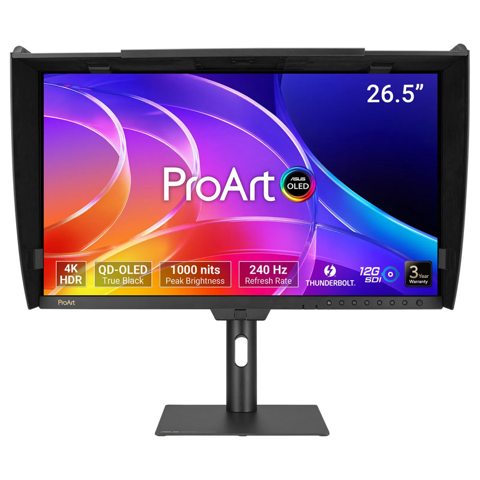 Monitor ASUS ProArt OLED PA27USD / 26.5" / 4K UHD QD-OLED / 240Hz / 0.1ms / HDMI+DisplayPort+Thunderbolt 4 - Zezë - 3