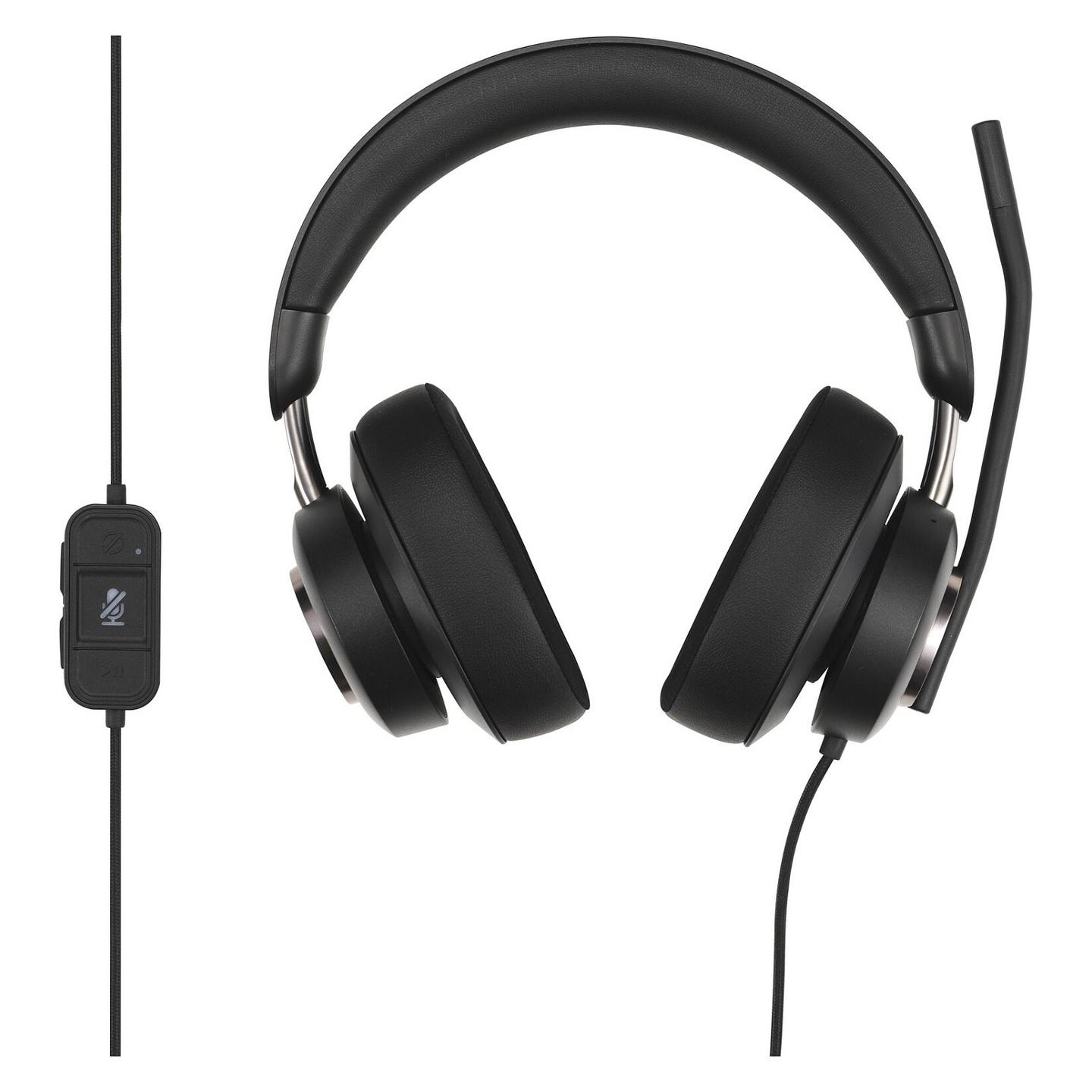 Kufje me kabllo Kensington H2000 / USB-C / Stereo / 40mm / Mikrofon me reduktim të zhurmës - Zezë - 19