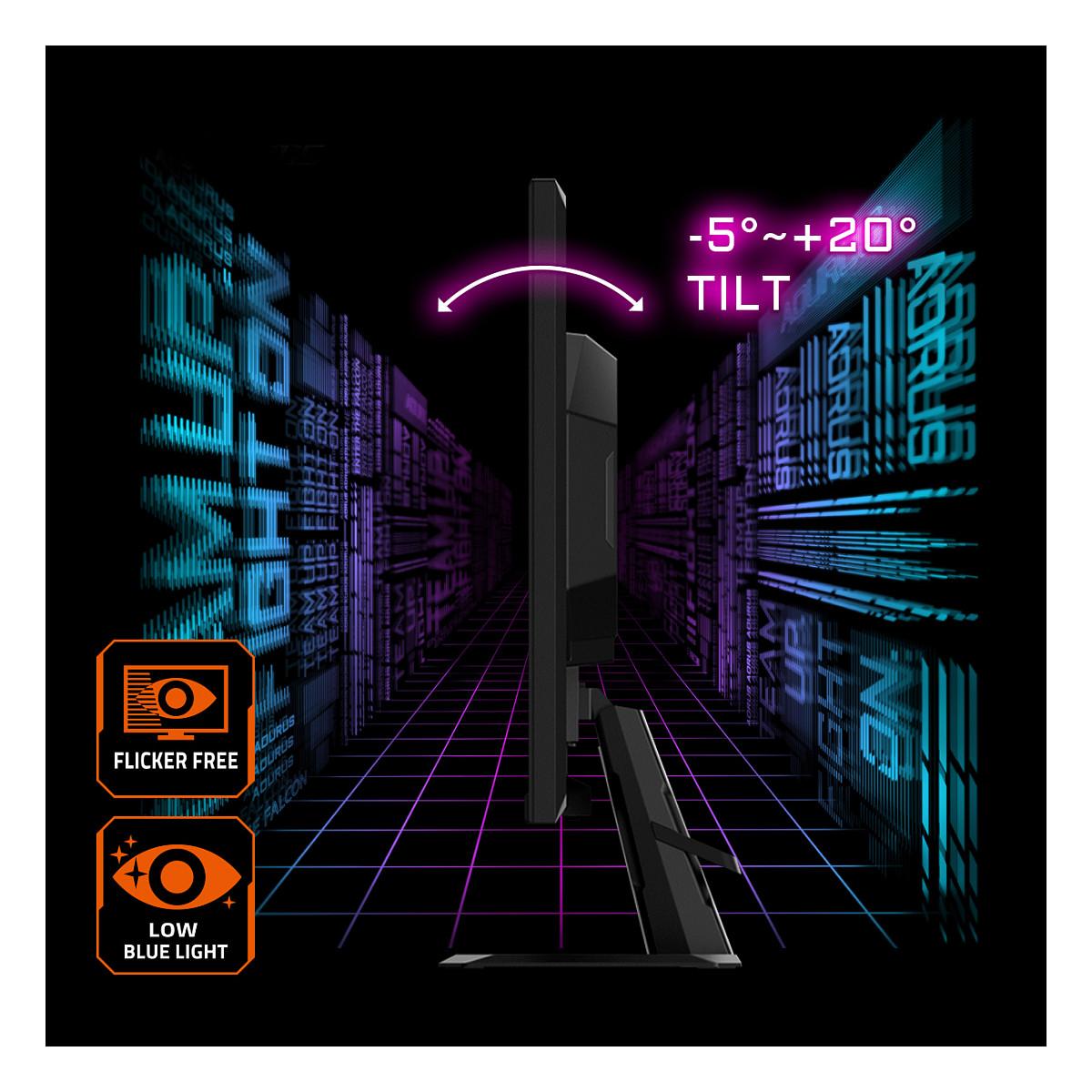 Monitor Gaming GIGABYTE GS27QA / 27" / QHD LCD / 180Hz / 1ms / HDMI+DP - Zezë - 11