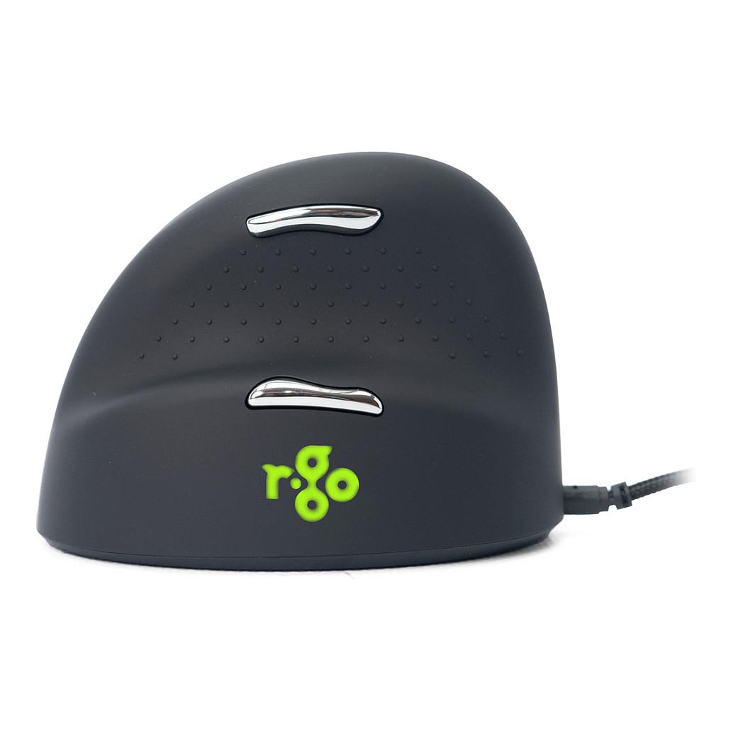 Maus me kabllo R-Go Tools R-Go HE RGOHELE, USB, 3500 DPI, 5 Butona, Vertikal, Ergonomik, për Mëngjarashë - Zezë, Argjend - 5