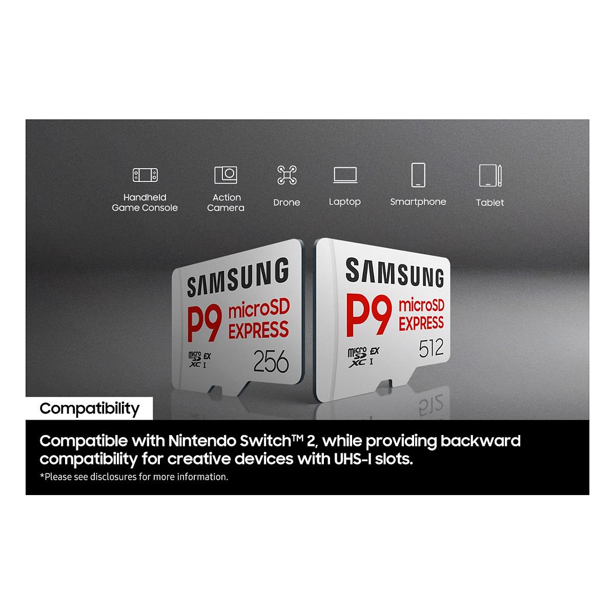Kartë Memorie Samsung P9 Express / 512GB / MicroSDXC / SD Express / UHS-I / U3 / V30 - 9