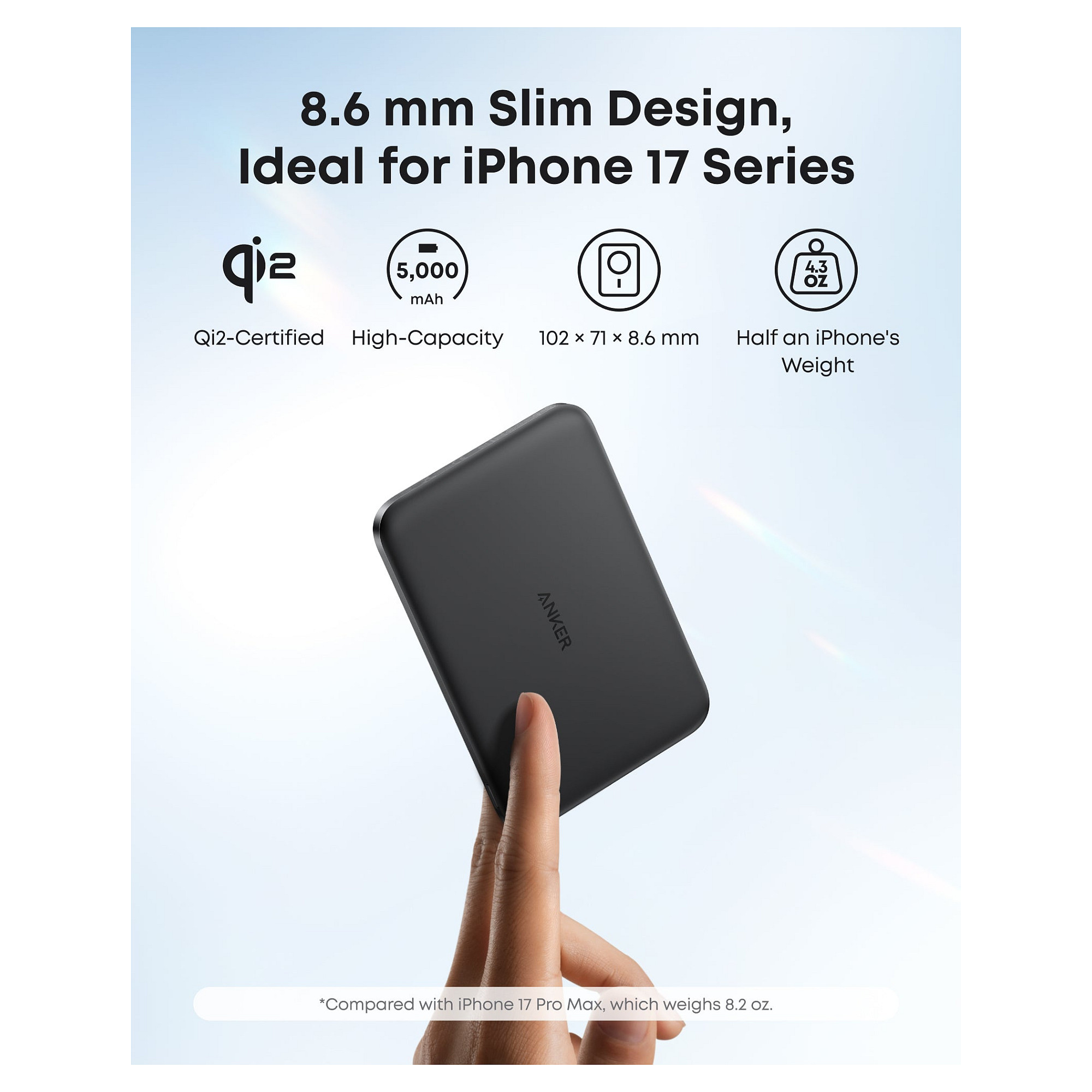 Powerbank Anker A1665 / 5000mAh / Qi2 / MagGo / 15W Wireless Charging / 20W USB-C - Zezë - 4