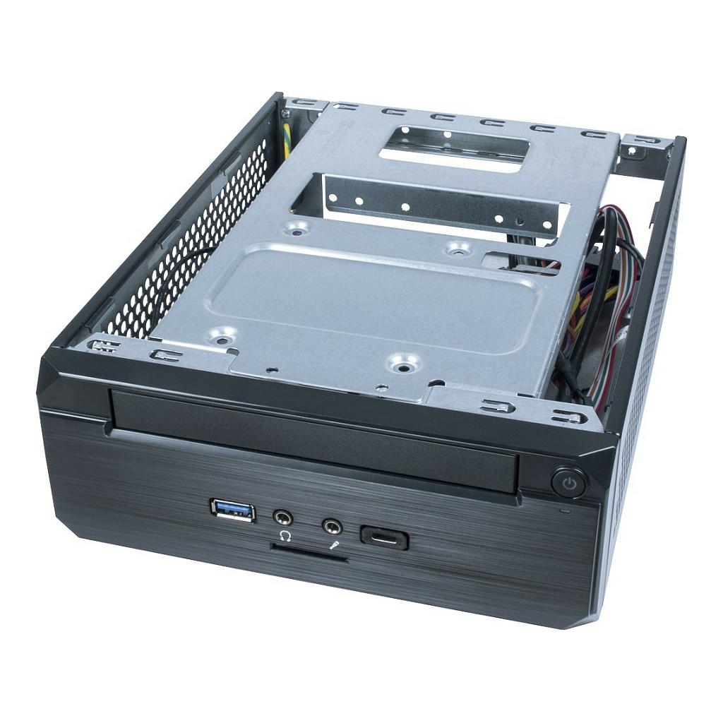 Kasë Inter-Tech MW-02 II, Mini-ITX, Mini-Tower, USB 3.0 Type-A, USB 3.0 Type-C, SDXC Card Reader - Zezë - 6