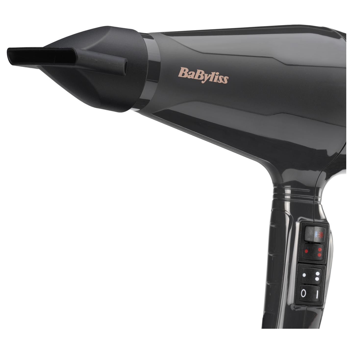 Tharëse për Flokë BaByliss 6719DE Air Pro 2200, 2200W, Motor AC, 2 Shpejtësi, 3 Temperatura, Jonizues, Difuzor - Zezë, Ari - 9