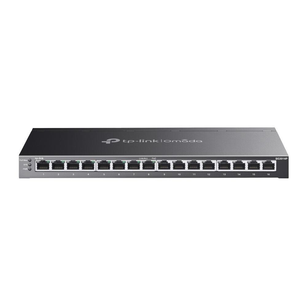 TP-Link Switch TL-SG2016P / 16x Gigabit / 8x PoE+ / 120W - Zezë - 2