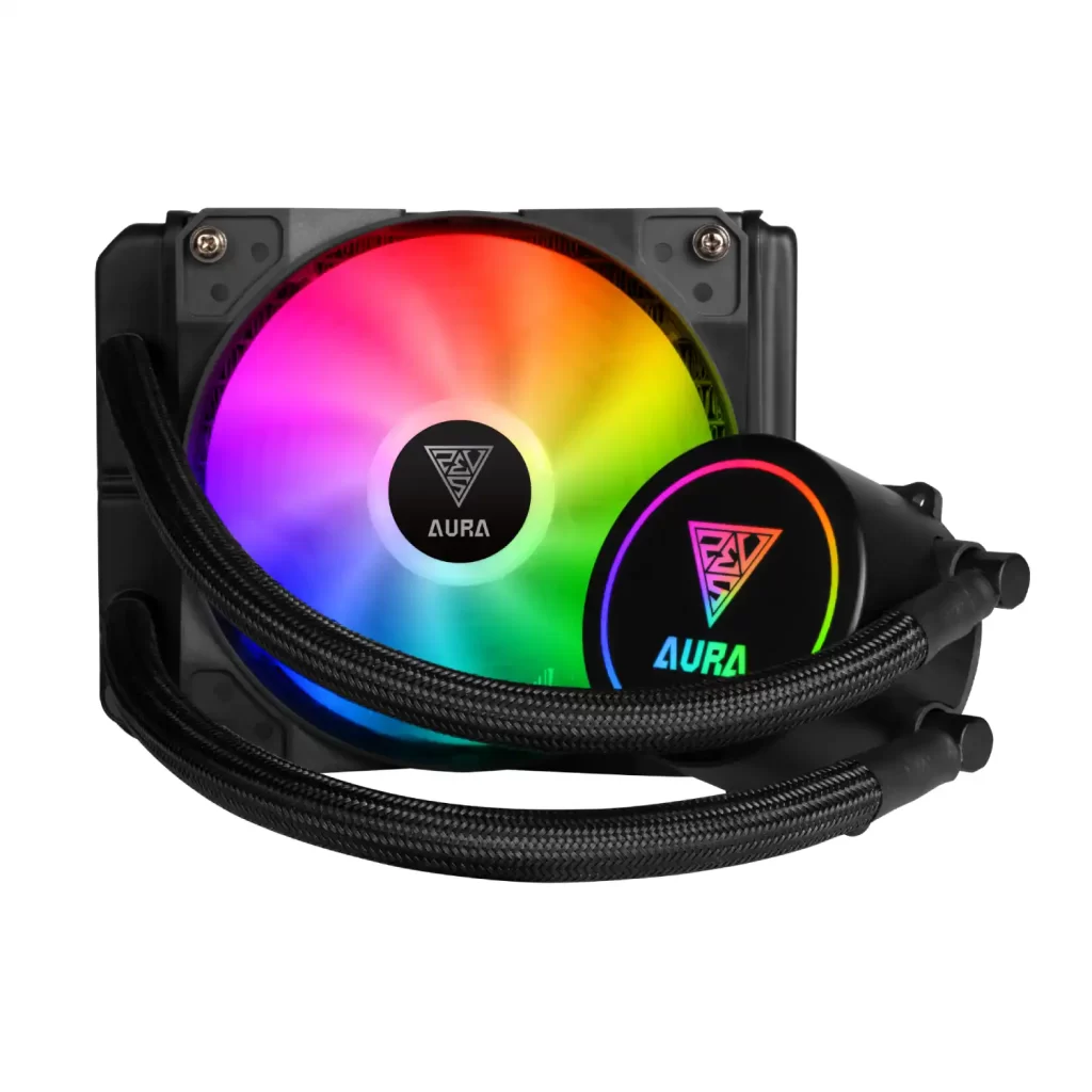 Ftohës për Procesor Gamdias Aura GL120 / 120mm / 1x120mm / RGB / AIO - Zezë