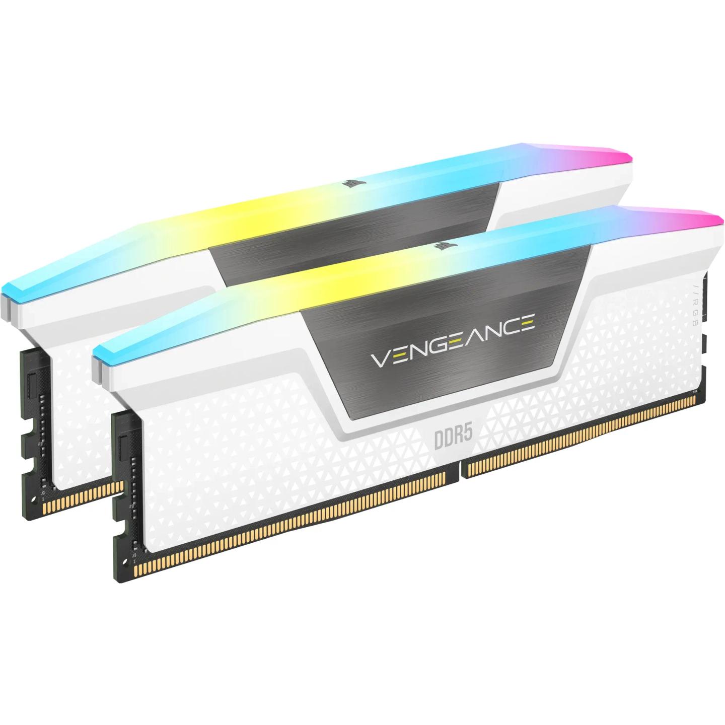 RAM Memorie DDR5 Corsair VENGEANCE RGB / 32GB (2x16GB) / DIMM / 6400MHz / CL32 / 288-pin - Bardhë - 6