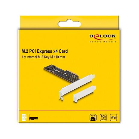 Kartë Zgjerimi Delock 89836, PCI Express 4.0 x4, 1x M.2 NVMe Key M, Low Profile - 5