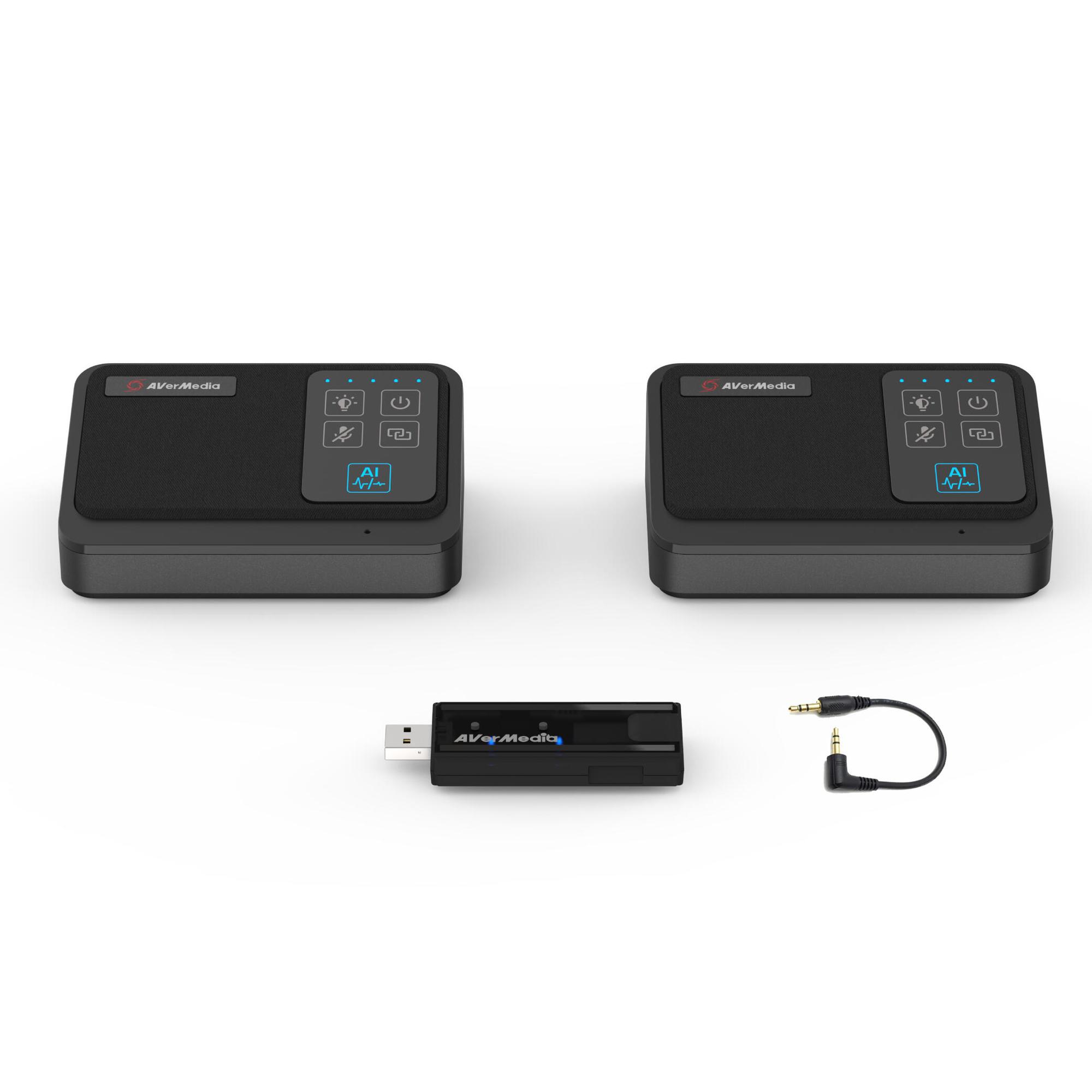 Aksesorë për Konferencë AVerMedia AW111 Wireless Microphone Expansion Kit + USB-C - Zezë - 2