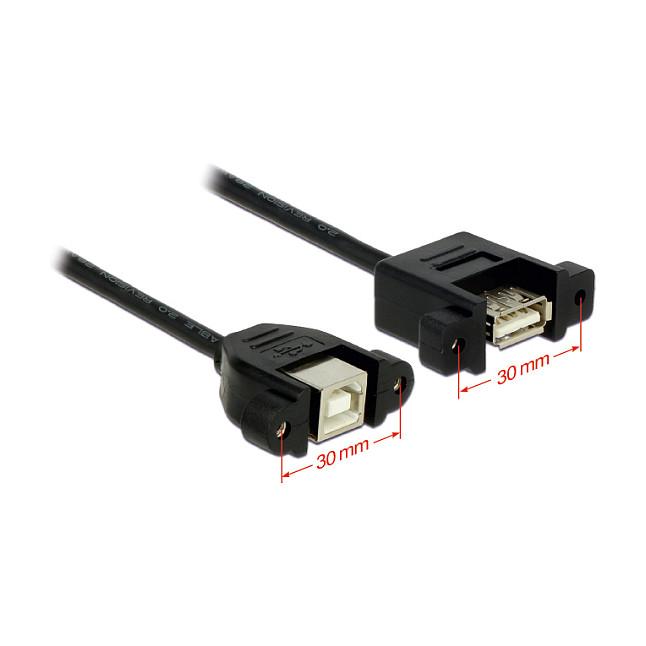 Kabllo USB DeLOCK 85108, USB-A në USB-B, USB 2.0, 1 m - Zezë - 2