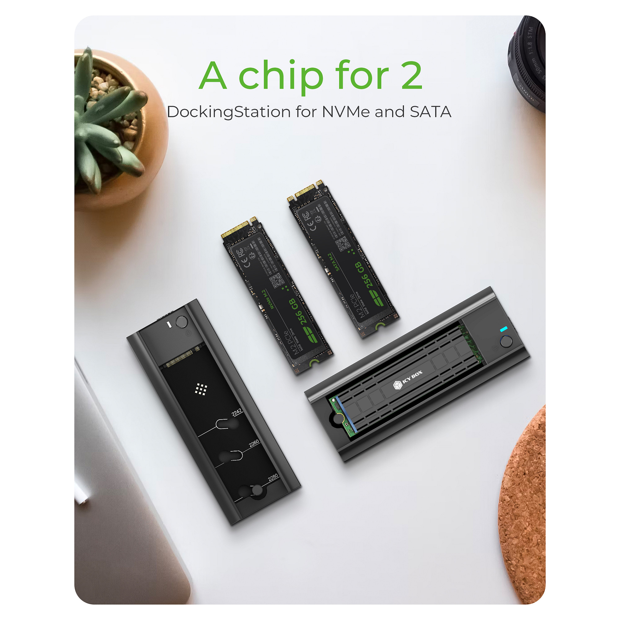 Docking Station ICY BOX IB-4013MCL-C4 / 4x M.2 NVMe / USB4 40Gbps / 1:3 Offline Clone – Zezë - 3
