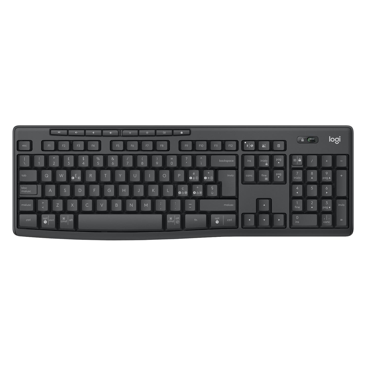Combo (Tastierë & Maus) Logitech MK370 for Business, Wireless, Logi Bolt, Bluetooth, QWERTY Italian, Maus 1000 DPI – Grafit - 3
