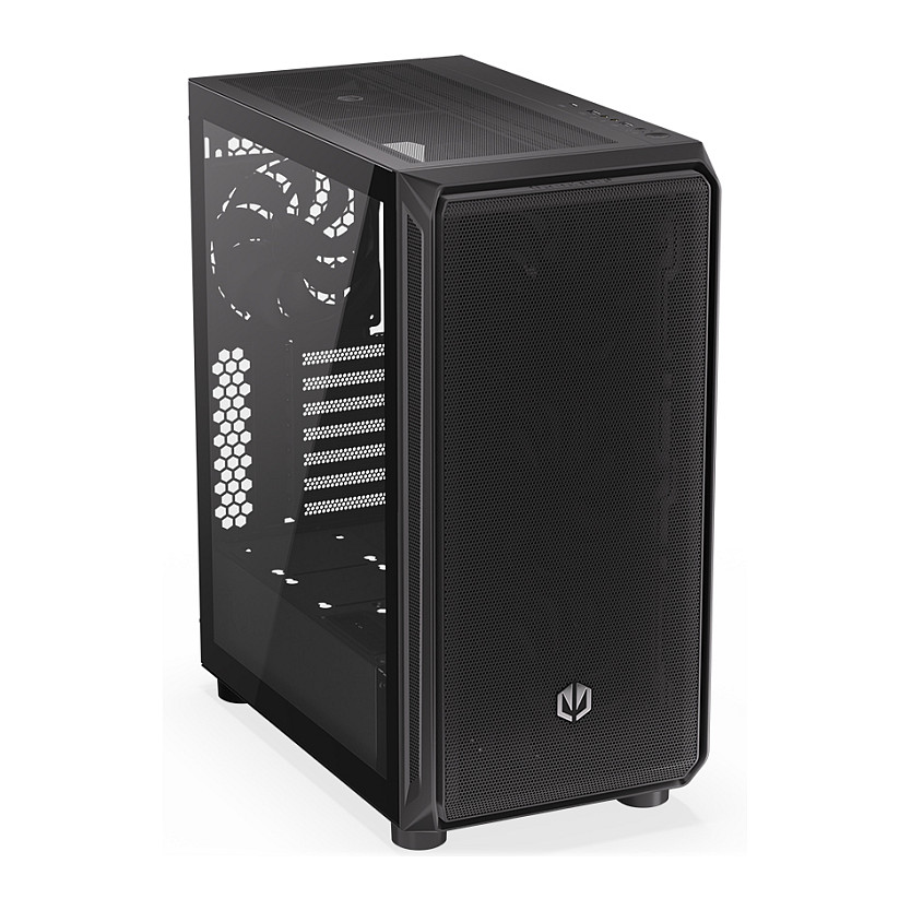 Kasë PC ENDORFY EY2A010 / Midi Tower / 3x 140mm Fan Para / 1x 140mm Fan Mbrapa / SSD 2.5" / HDD 2.5"/3.5" - Zezë - 9