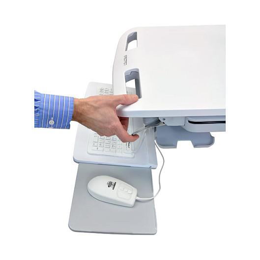 Karrocë për Monitor Ergotron StyleView SV44-1391-2, deri 24", 16.8kg, Rregullim Lartësie 53cm, LCD Pivot, Tabaka Tastiere, 9 Sirtarë, 4 Rrota - Hiri/Bardhë - 2