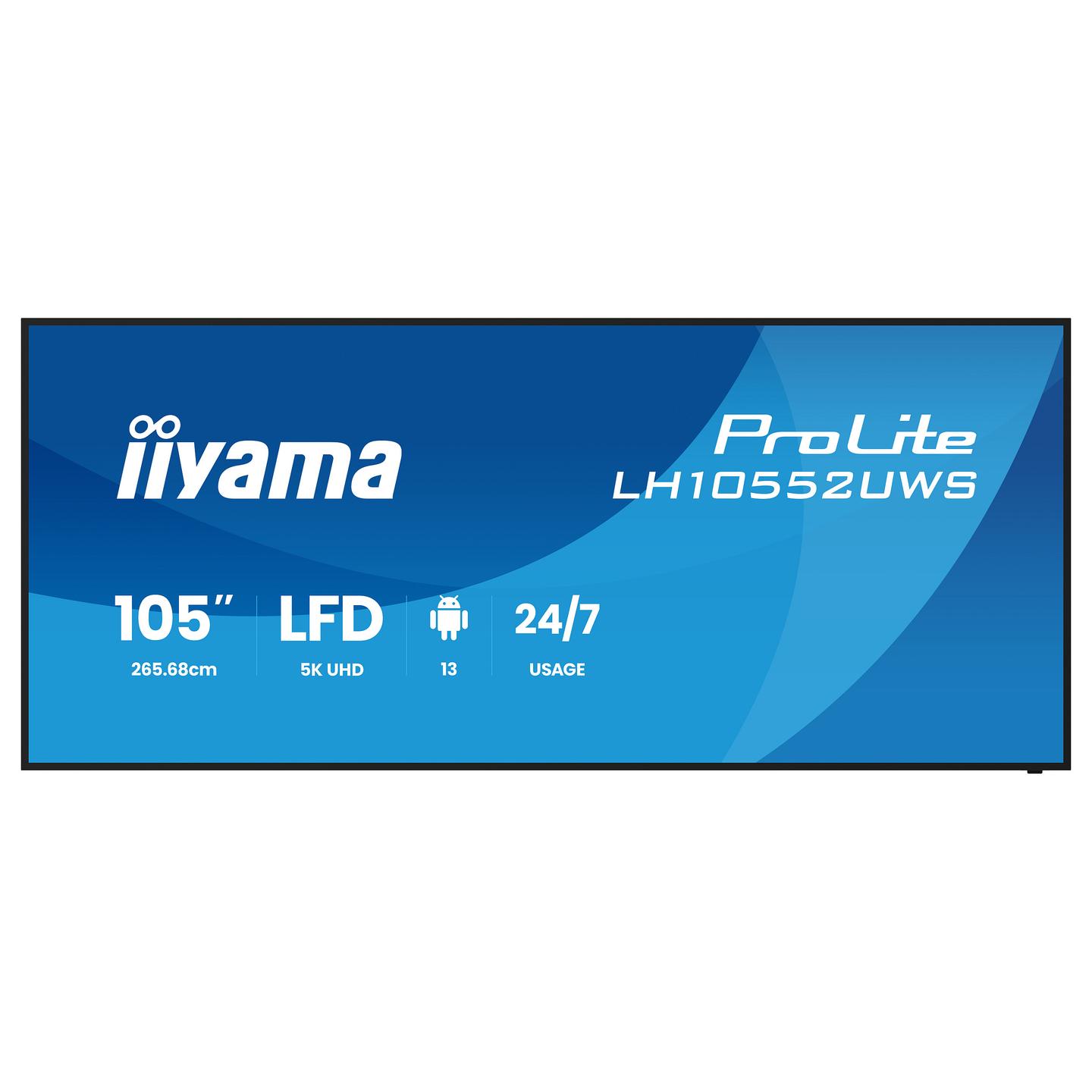 Digital Signage iiyama ProLite LH10552UWS-B1AG, 104.6", 5K Ultra Wide, IPS, 8GB, 128GB - Zezë - 2