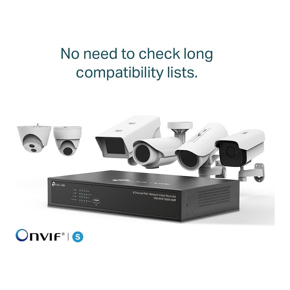 TP-Link VIGI NVR1008H-8MP 8-Channel PoE+ Network Video Recorder – 8× PoE+, 119W, 4K HDMI, 1× SATA deri 10TB, H.265+, ONVIF – Zezë - 9
