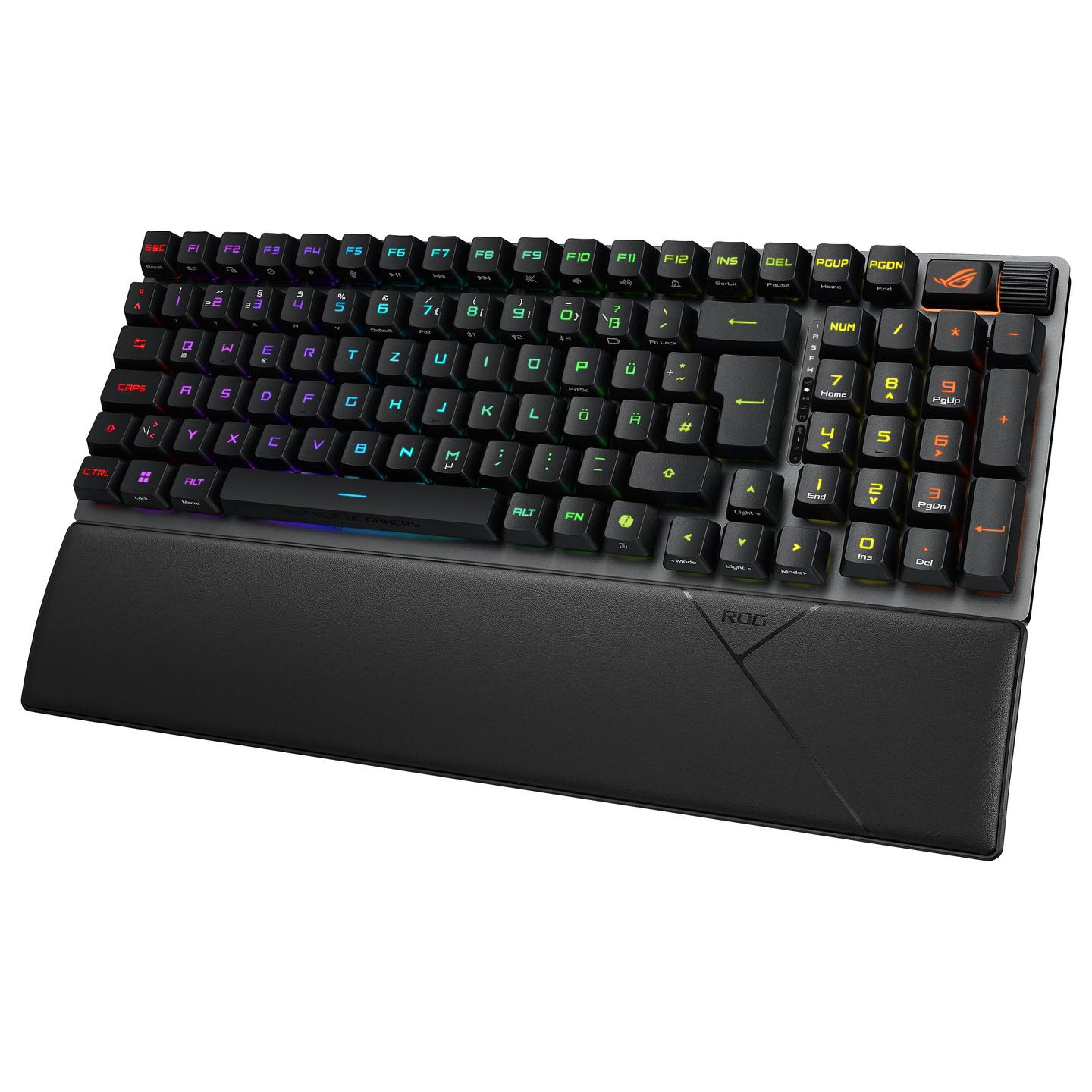 Tastierë Gaming ASUS ROG Strix Scope II 96 RX / Mekanike / Optical Switch (ROG RX Red) / Wired&Wireless / USB-C + Bluetooth+ RF 2.4GHz / Francez – Zezë - 5