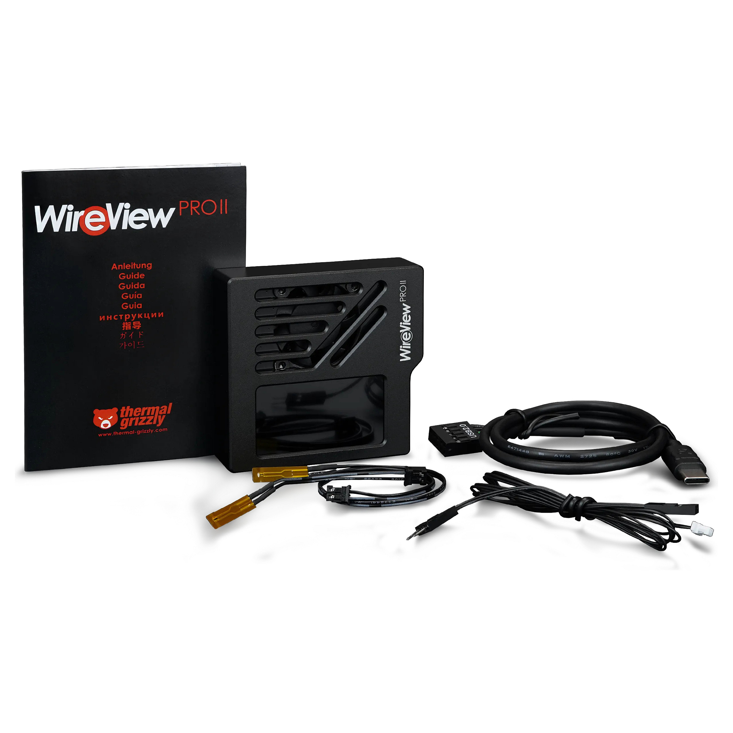 Aksesor për Kartelë Grafike Thermal Grizzly WireView Pro II GPU 12V-2x6 / Ekran TFT-IPS / Monitorim Konsumi (Per-Pin) – Zezë - 10