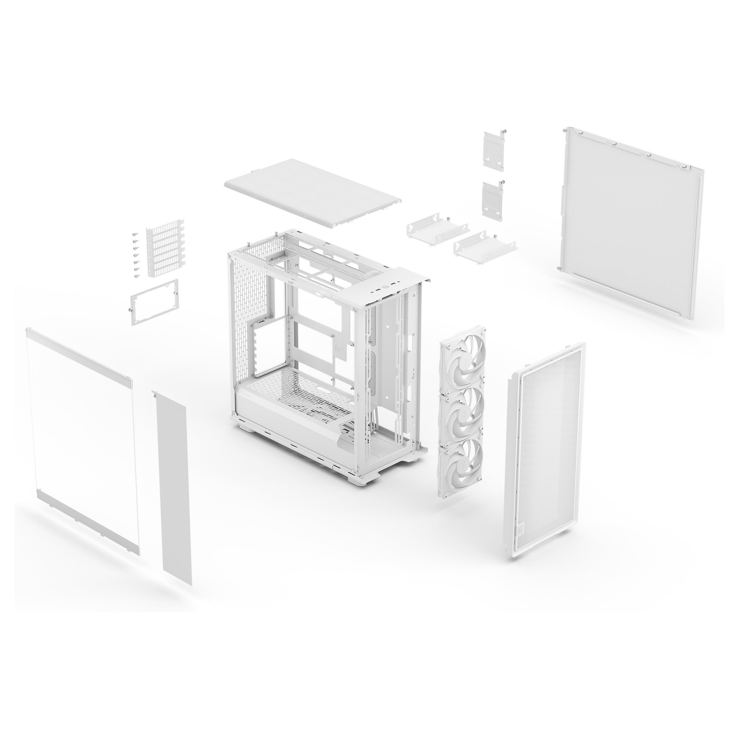 Kasë PC Fractal Design Epoch XL / Mid Tower / E-ATX + ATX / 3x 140mm Fan / Tempered Glass - Bardhë - 18
