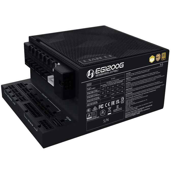 Furnizues Energjie Lian Li EG1200G / 1200W / ATX 3.1 / 80 PLUS Gold / Fully Modular - Zezë - 3