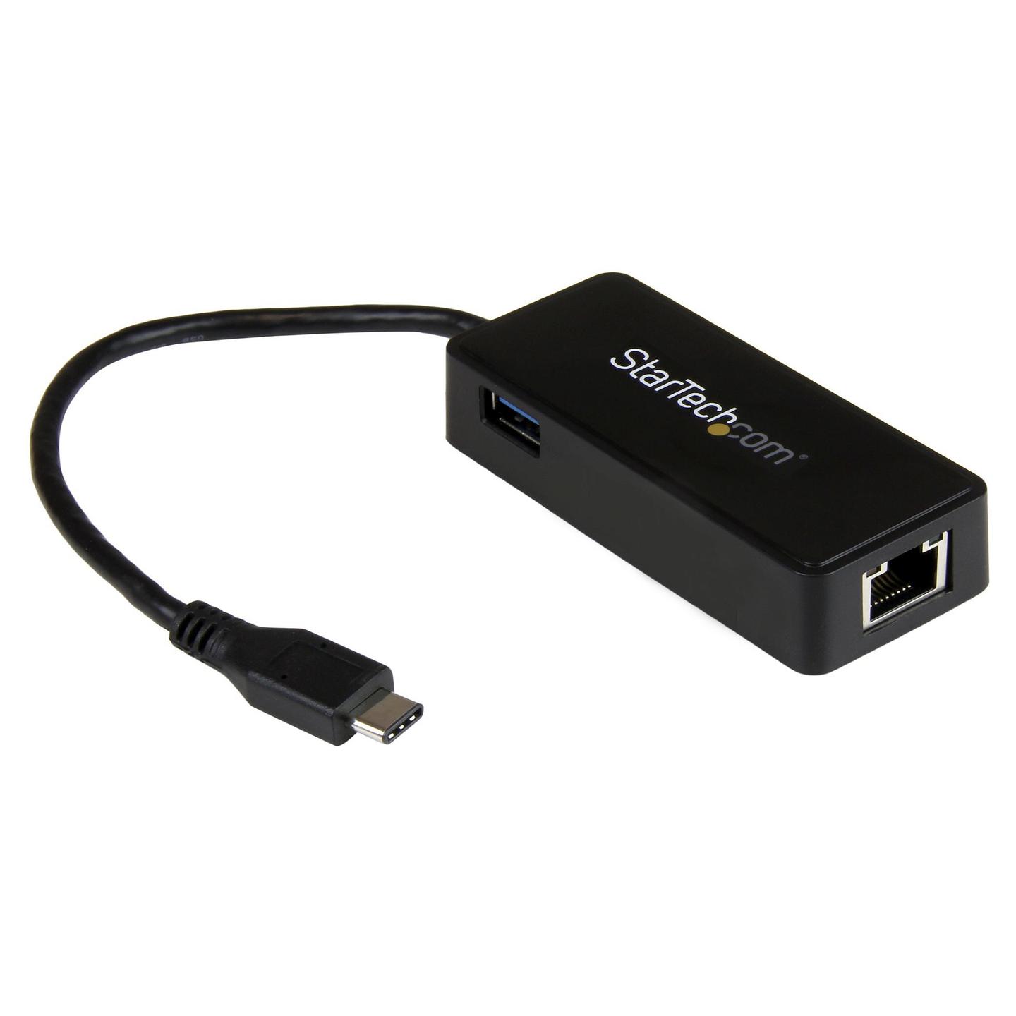 Adapter Rrjeti StarTech.com US1GC301AU, USB-C në RJ45 Gigabit, USB-A, 10/100/1000Mbps, USB 5Gbps - Zezë