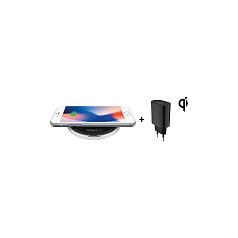 Karikues TerraTec ChargeAIR dot! / Wireless Qi 10W / Fast Charging / Micro-USB – Zezë/Argjend - 2