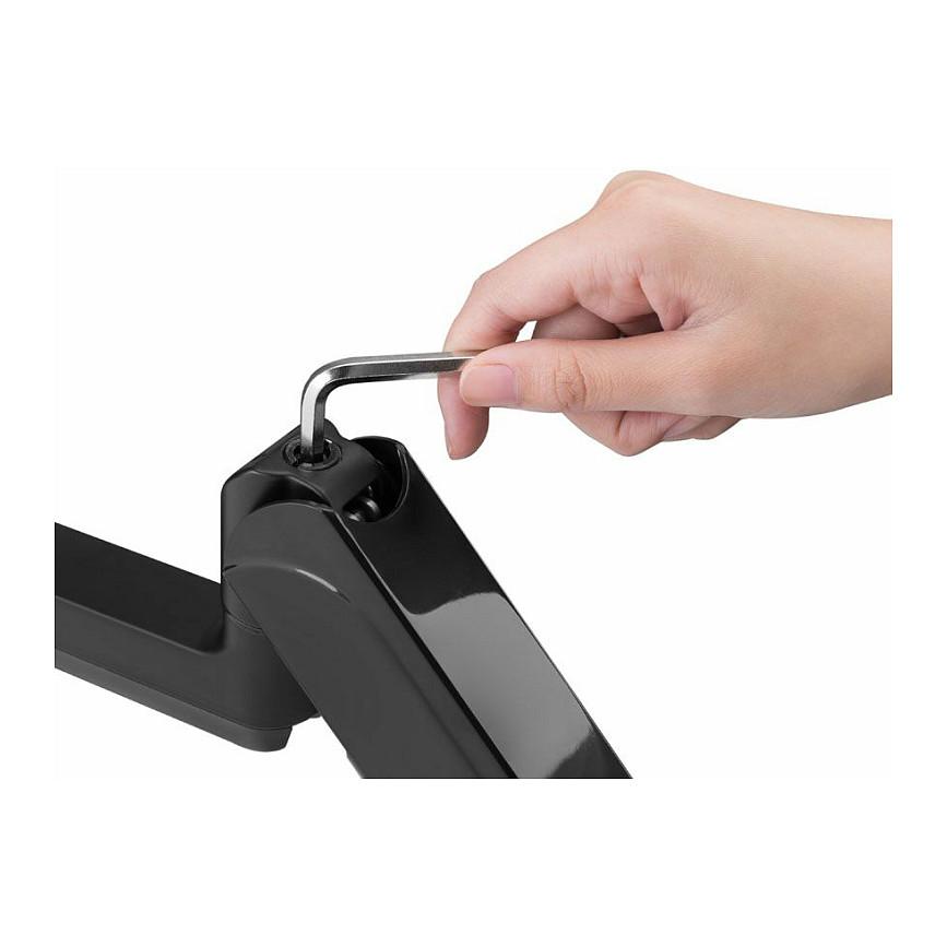 Mbajtëse për Monitor Equip 650134 / 3 Monitorë / 17"-27" / 21kg / Rregullim Lartësie / Gas Spring - Zezë - 4