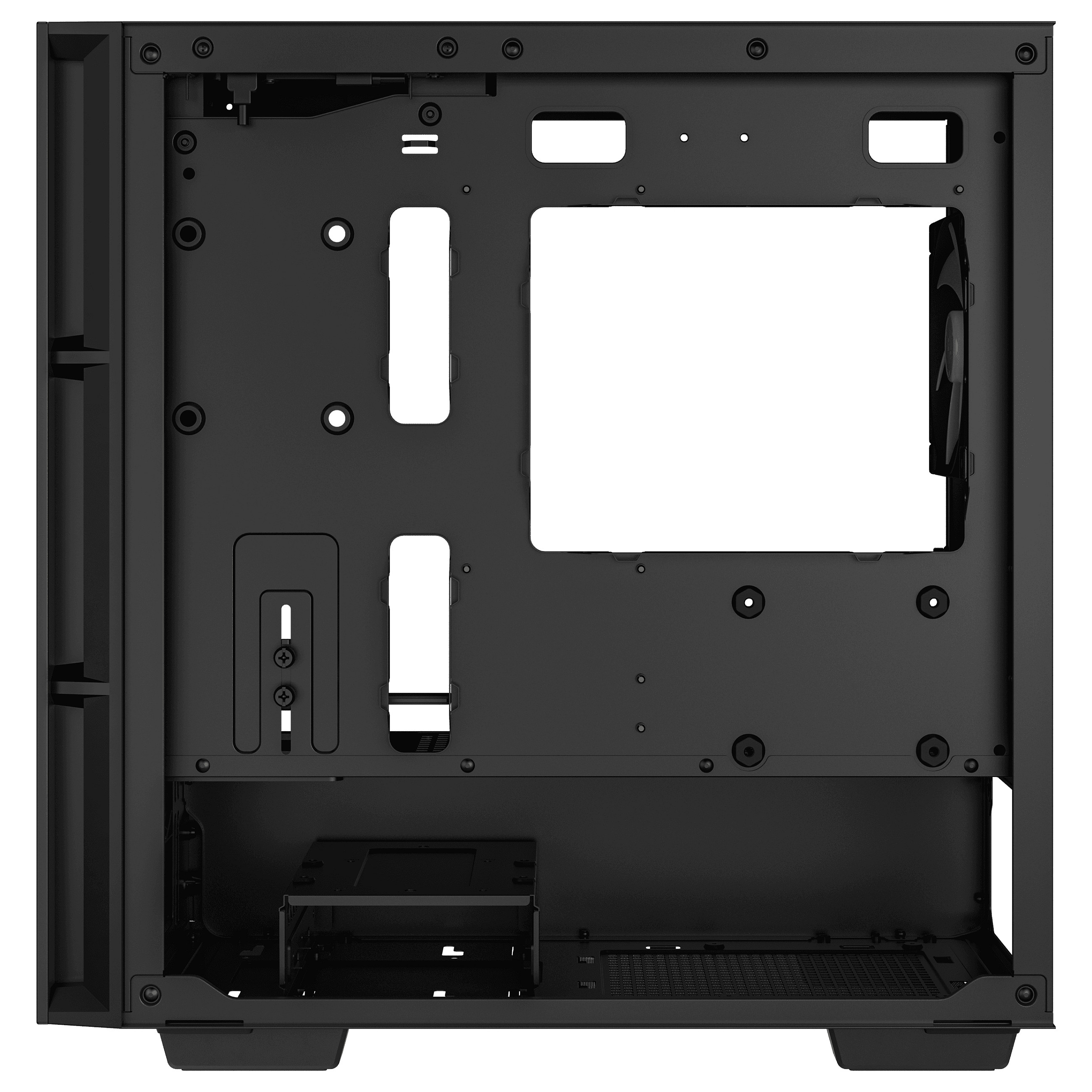 Kasë PC DeepCool CH360 / Mini Tower / Micro ATX / 2x 140mm + 1x 120mm ARGB Fan / Tempered Glass / Mesh / 360mm Radiator - Zezë - 6