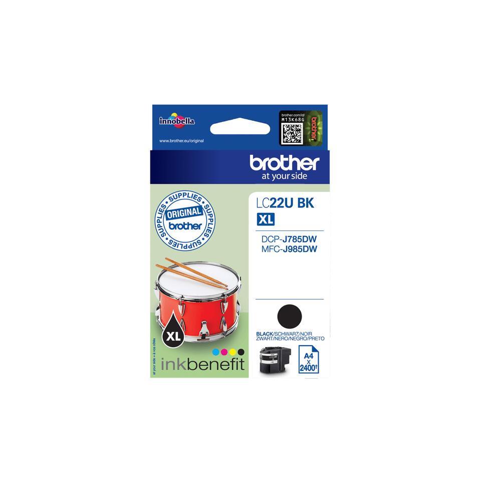 INK Brother LC-22UBK / 2400 faqe / XL - Zezë - 2