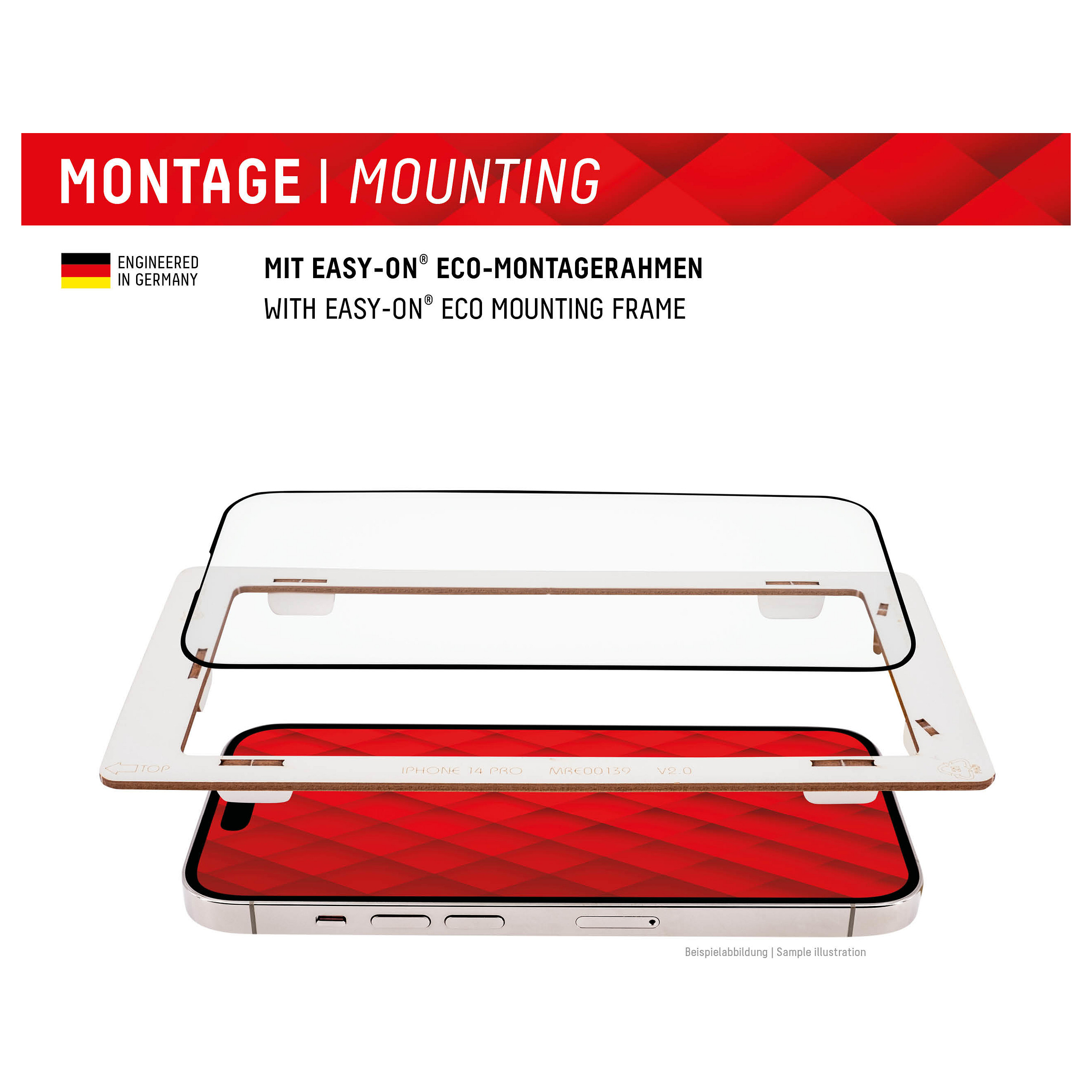 Mbrojtëse për ekran Displex 01842 / iPhone 15 / iPhone 15 Pro / Xham i Temperuar 10H – Transparente - 3