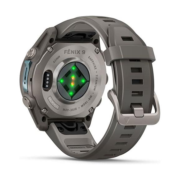 Orë e Mençur Garmin fēnix 9 / 43 mm / AMOLED / GPS / Titanium / Silikon - Gri - 8
