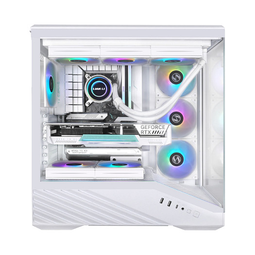 Kasë Lian Li VECTOR V100 / Midi Tower / ATX / ARGB / Tempered Glass - Bardhë - 8