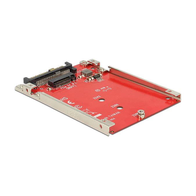 Konvertues 2.5" Delock 62725 / U.2 SFF-8639 në M.2 Key M / PCIe 4.0 x4 / NVMe / 7mm