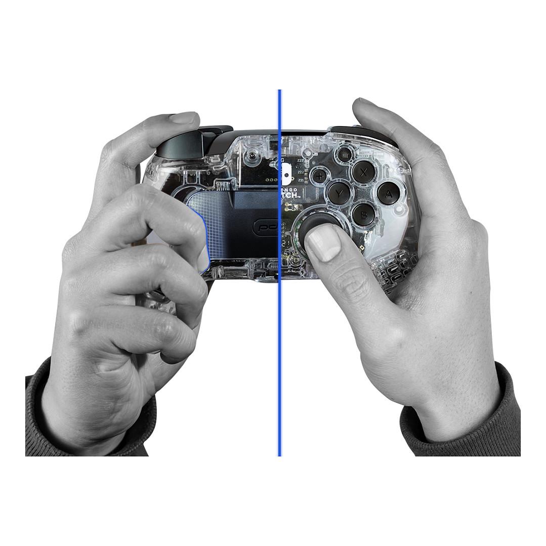 Kontroller për Nintendo Switch PDP Afterglow Prismatic / Wireless – Zezë/Transparente - 6