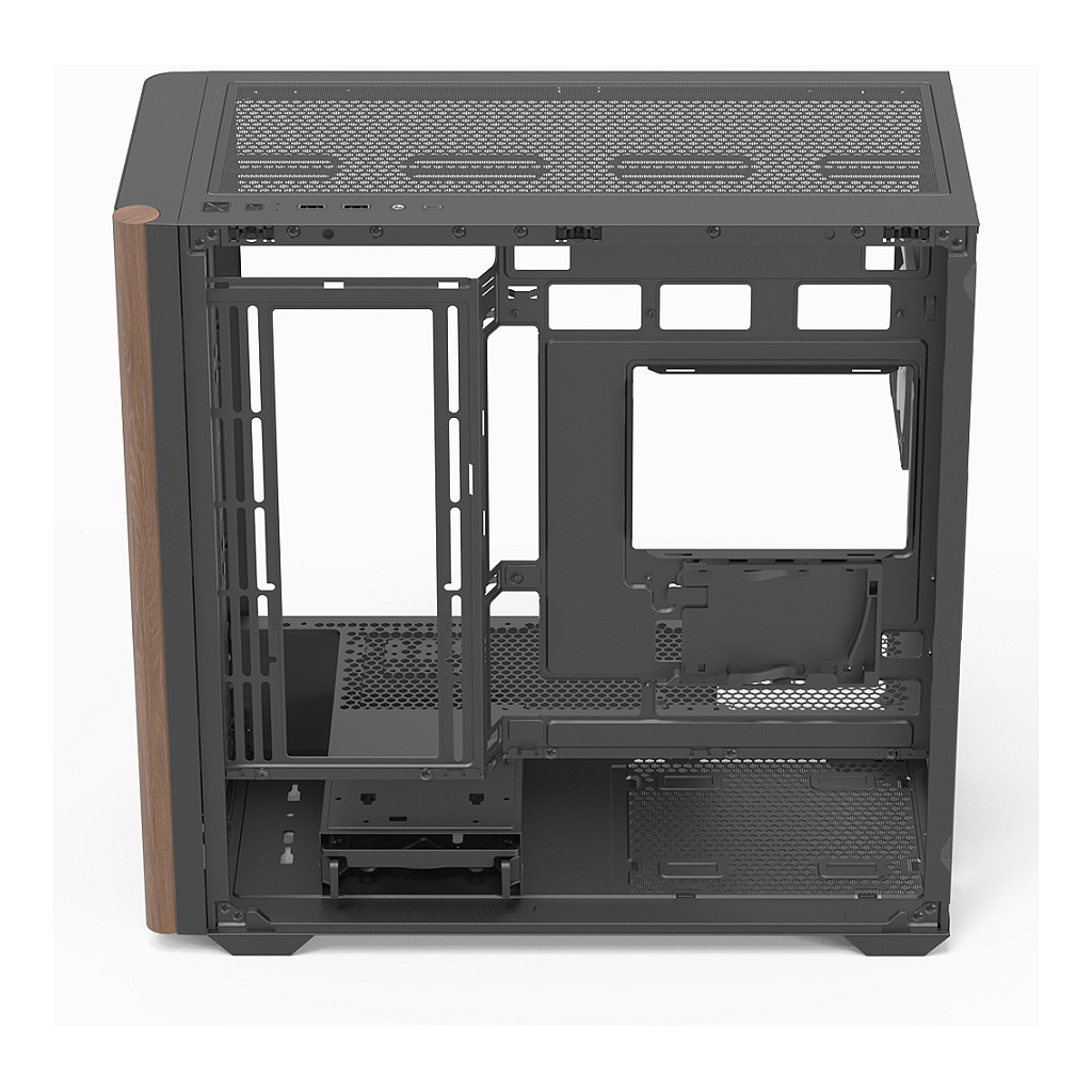 Kasë PC Aerocool D301A / Mini Tower / Micro ATX / 3x 120mm + 2x 140mm Fan Support / Tempered Glass / 360mm Radiator - Zezë - 4