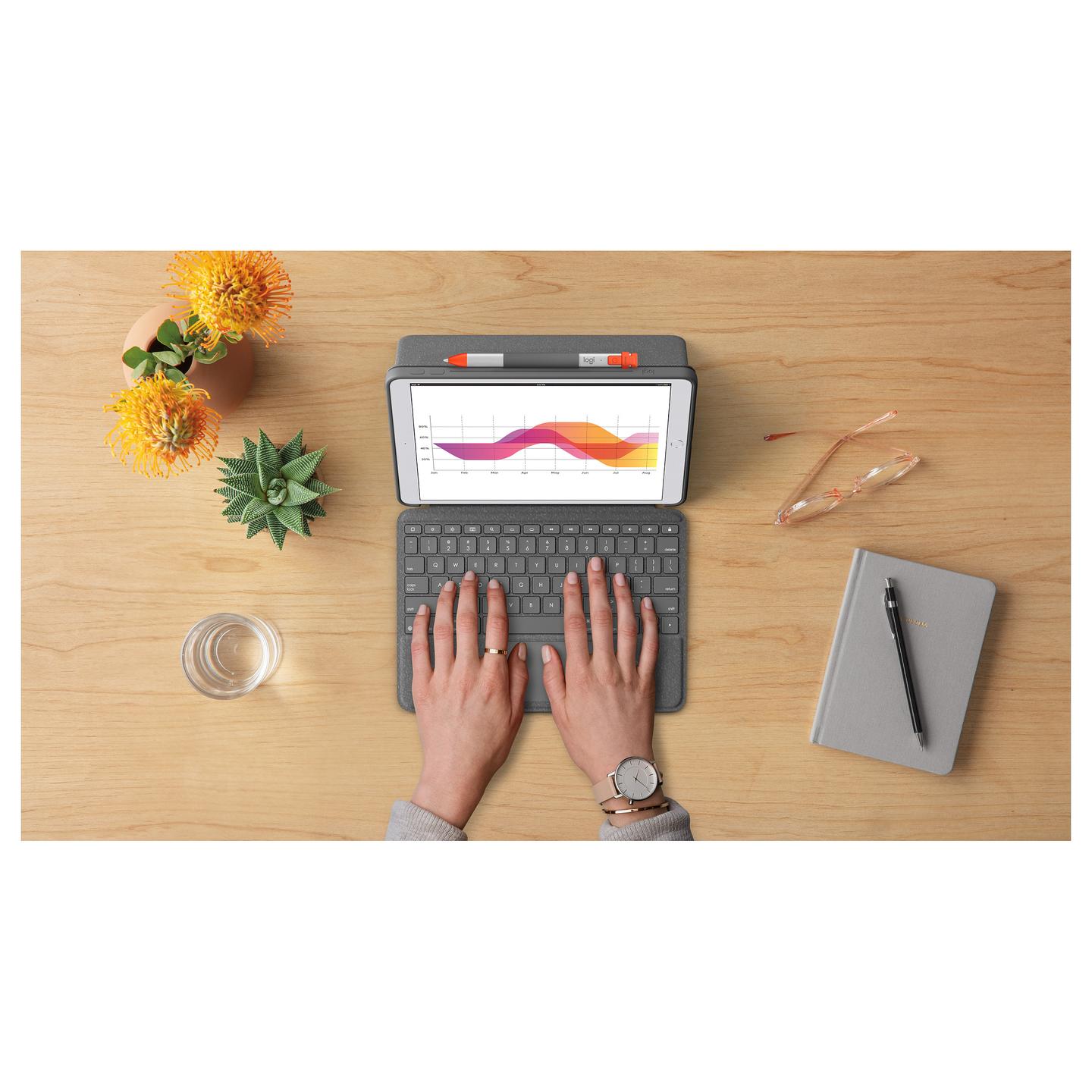Tastierë Logitech Combo Touch për iPad / Touchpad – Grafit - 6