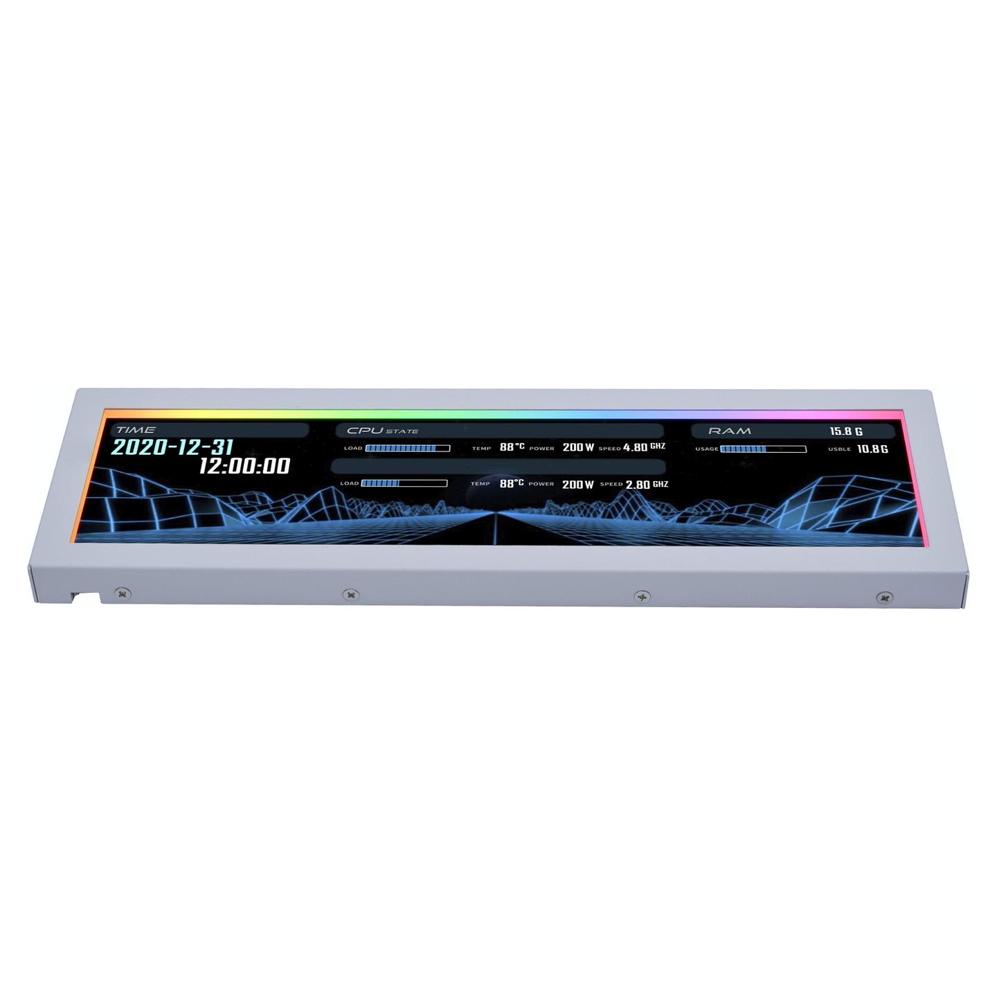 Ekran LCD Universal për Kasë Lian Li SM088W, 8.8", 1920×480, IPS, 60Hz, ARGB - Bardhë - 3