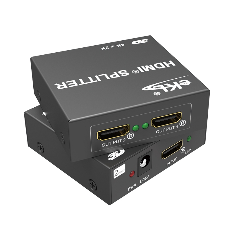 eKL MiniHS102-B HDMI Splitter 1x2, 4K UHD, HDMI 1.4, 30Hz, Black - 4